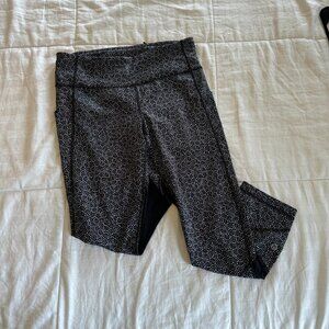 Lululemon Pace Rival Crop Freckle Flower Black White